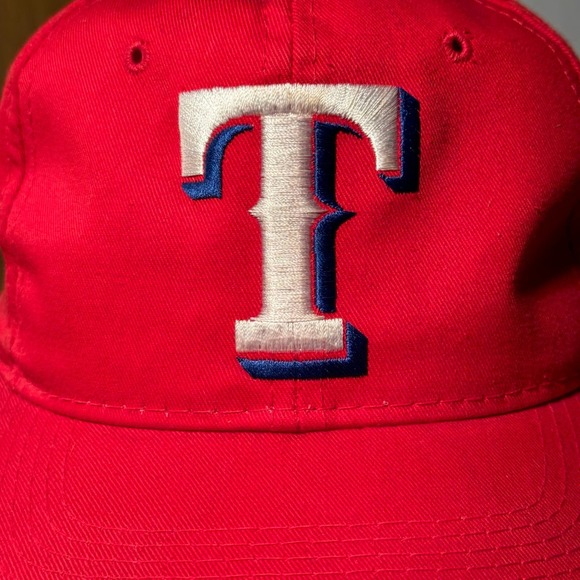 Vintage Sports Specialties MLB Baseball Texas Rangers Red Logo Snapback Hat - Picture 2 of 9